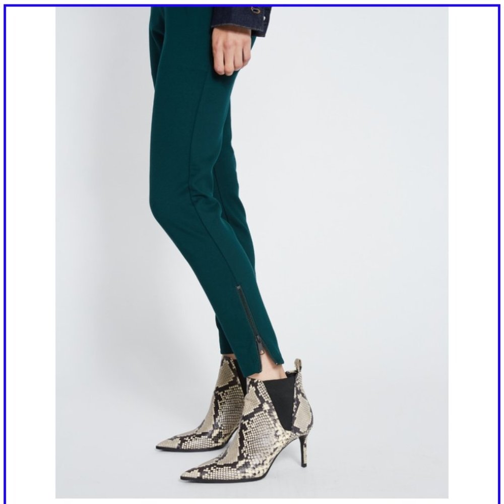 NWT Universal Standard Moro Pocket Signature Ponte Pants w/ Zipper Forest Green